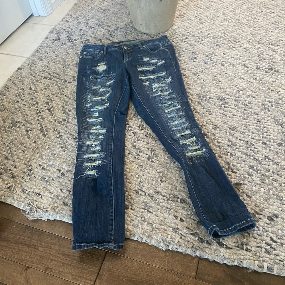 TORRID Womens Size 12 Distressed Blue Jeans